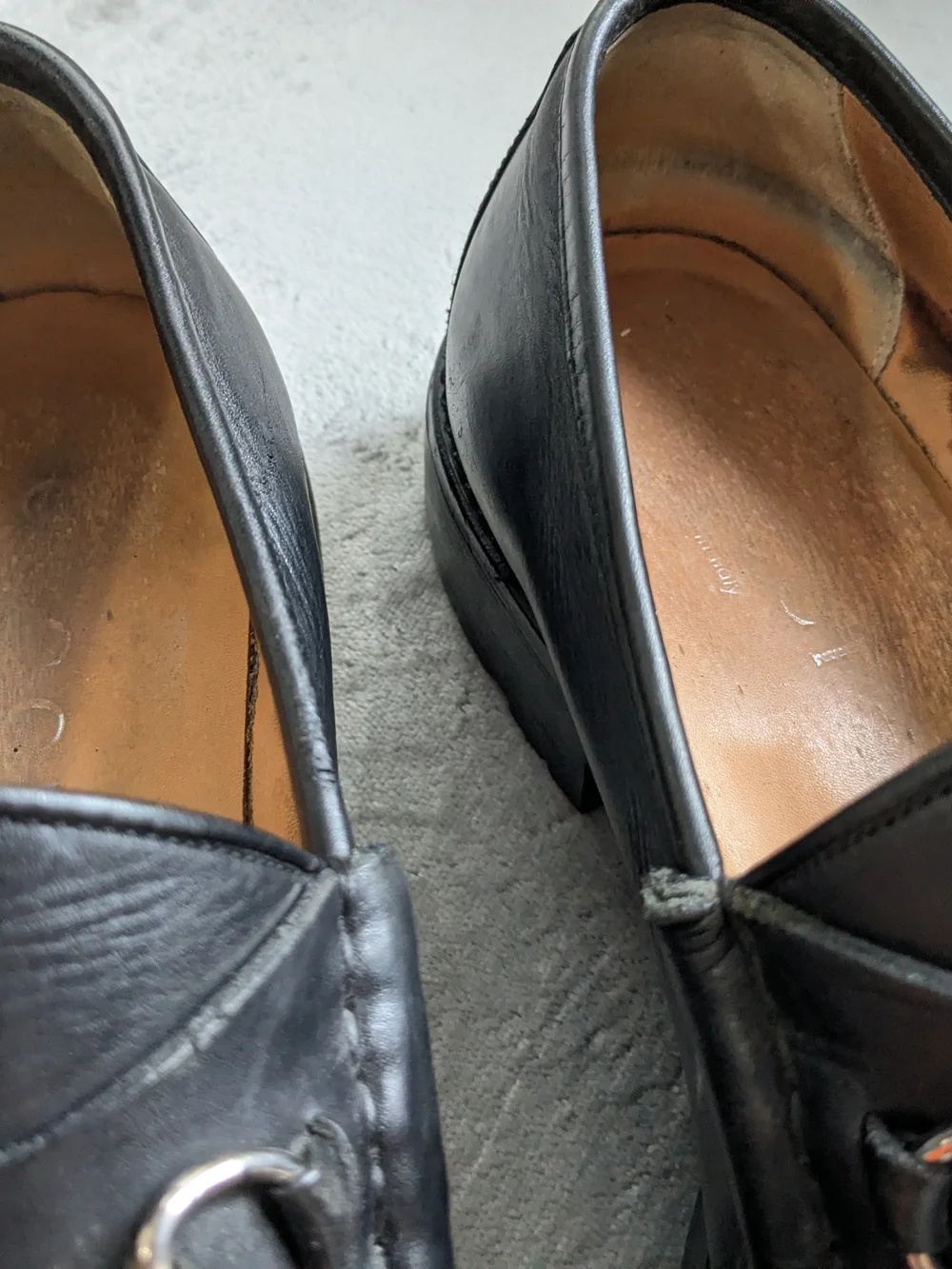 Gucci Horsebit Loafers Black Leather Men 11.5 US